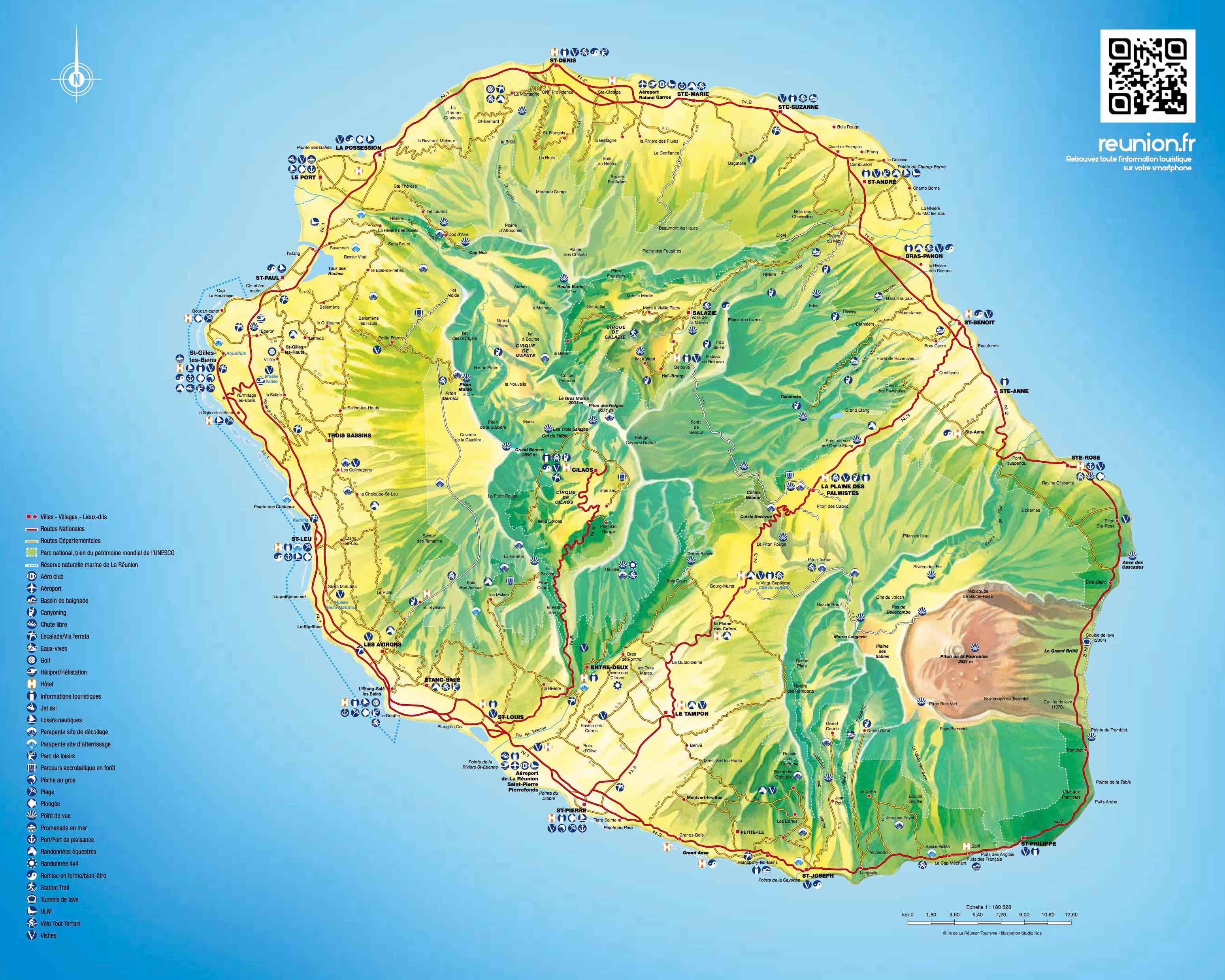 la reunion tourisme carte