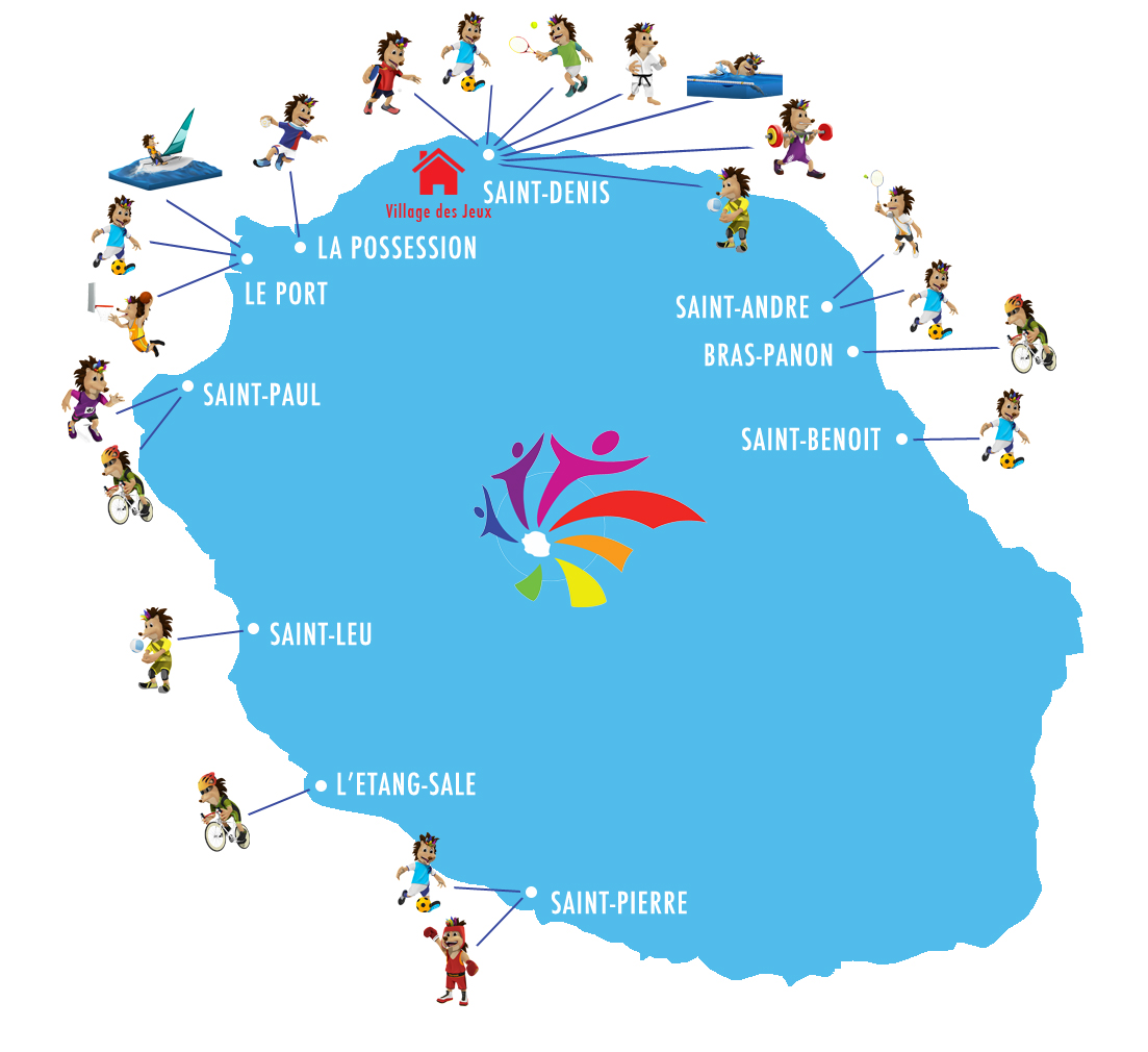 Carte des jeux des îles 2015